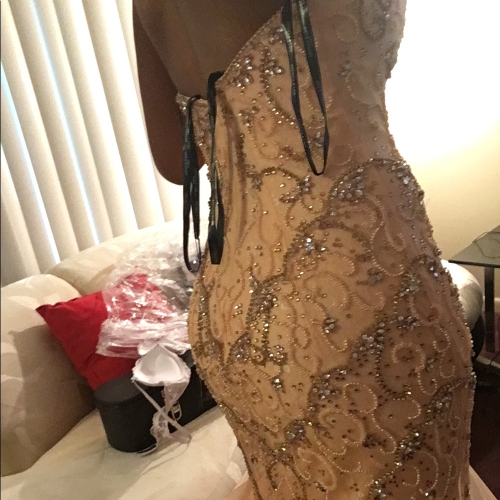 Light Coral Colored Prom Gown
